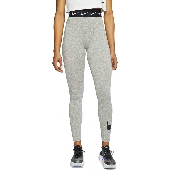 Nike Women's High-Waisted Club Swoosh Leggings Gray