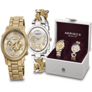 Akribos XXIV Women's 2 Watches Gift Set