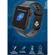Full Touch Screen Smart Watch With Heart Rate Monitor Fitness Tracker - Black